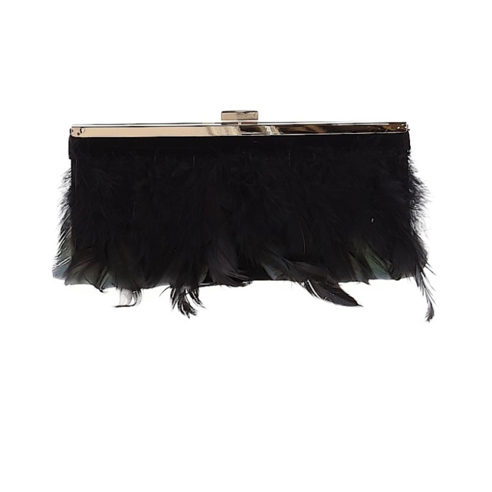 INC International (NWT) black Feather clutch